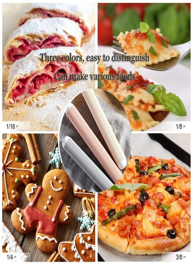 HEXONIQ Rolling Pin for Baking, Food Grade Plastic, Non-Stick, Anti-Mildew, Easy to Clean (10.23 x 1.37 x 1.37 Inches) (Pack of 3-Mix) - Image 4